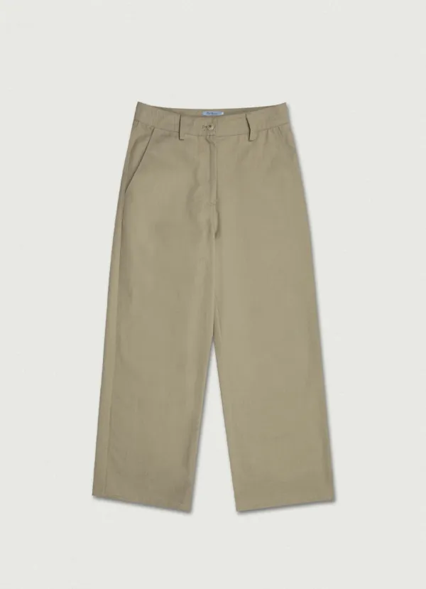 Date Cotton Pants [beige]