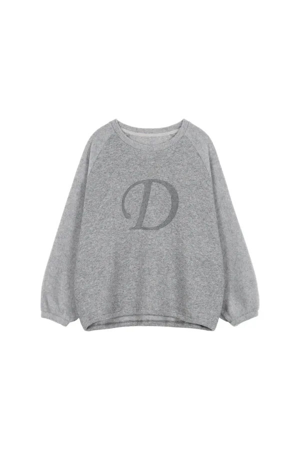 SMOOTH D LOGO SWEATSHIRTS IN GREY