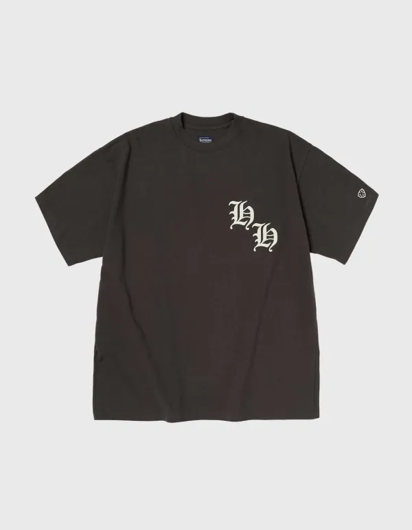 DOUBLE H WASHED 14S T-SHIRT / Charcoal