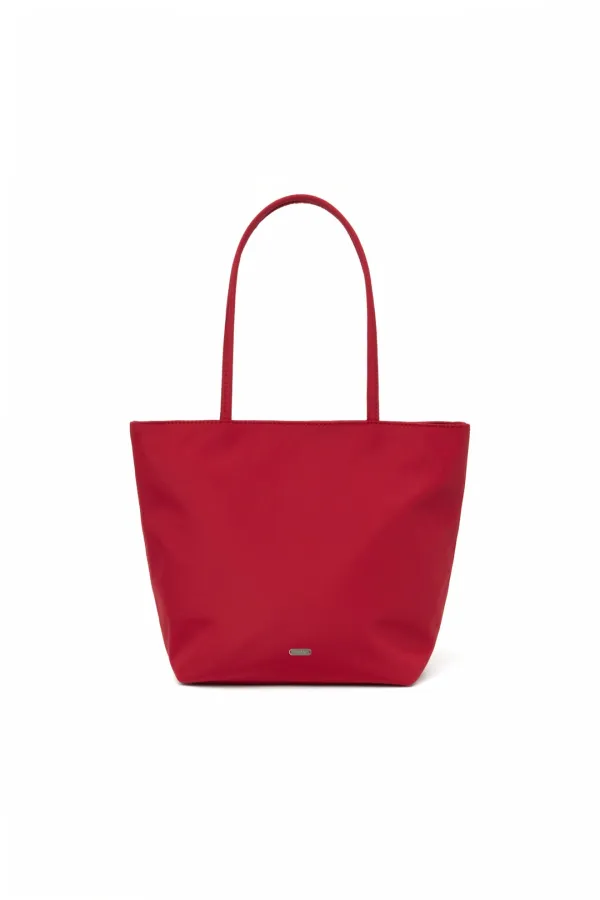Nylon Mini Shopper Bag Red