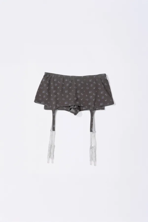 Cottage Garter Belt Skort Brown