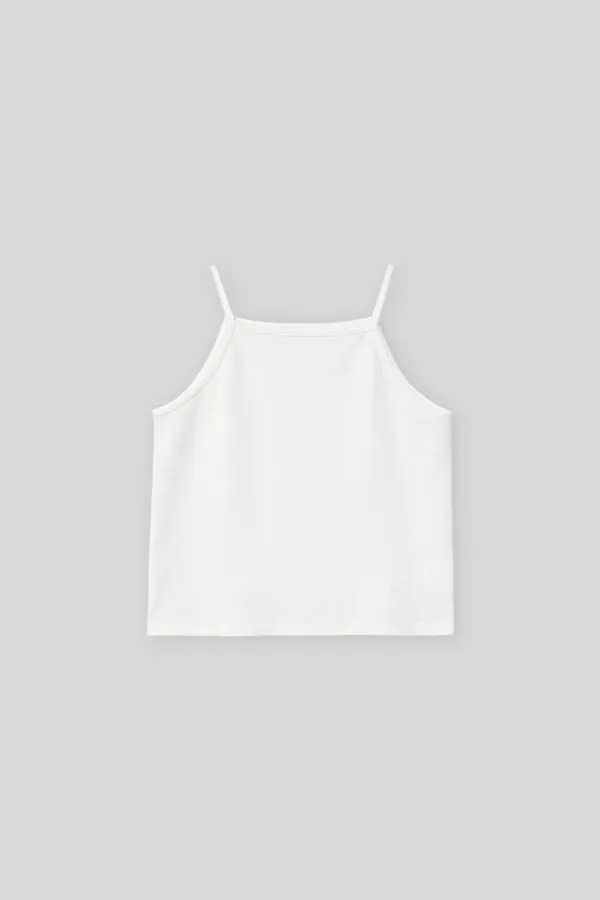 MN waffle sleeveless (white)