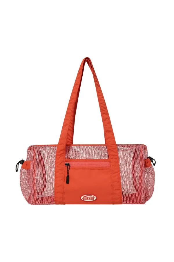 MESH DUFFLE BAG-RED