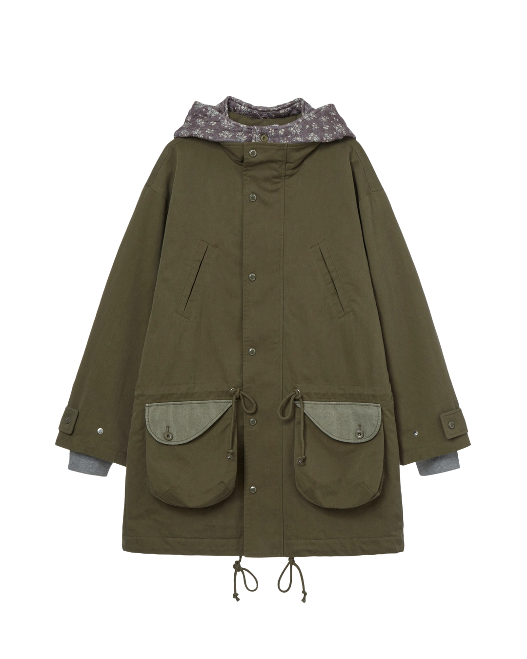 에이이에이이 [9/16 예약발송] FLOWER BLOCK FIELD JACKET [OLIVE] 상품 이미지 1