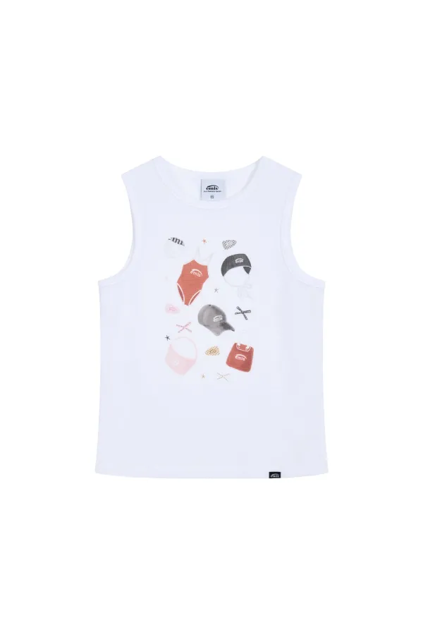 (W) SUMMER FAVORITE SLEEVELESS TOP-WHITE