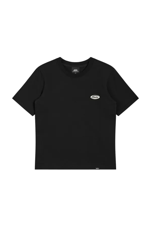 (W) RUBBER PATCH T-SHIRT-BLACK