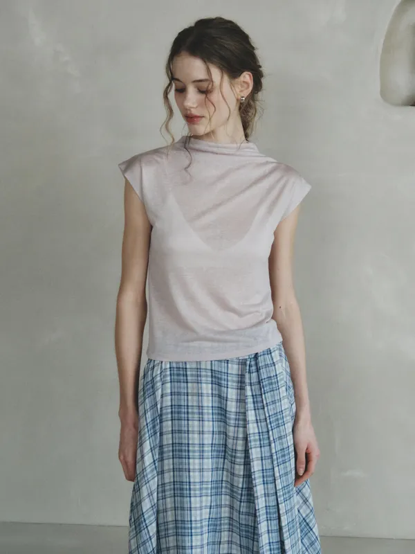 MARGARET half turtleneck T-shirt_pink (6/2 예약배송)