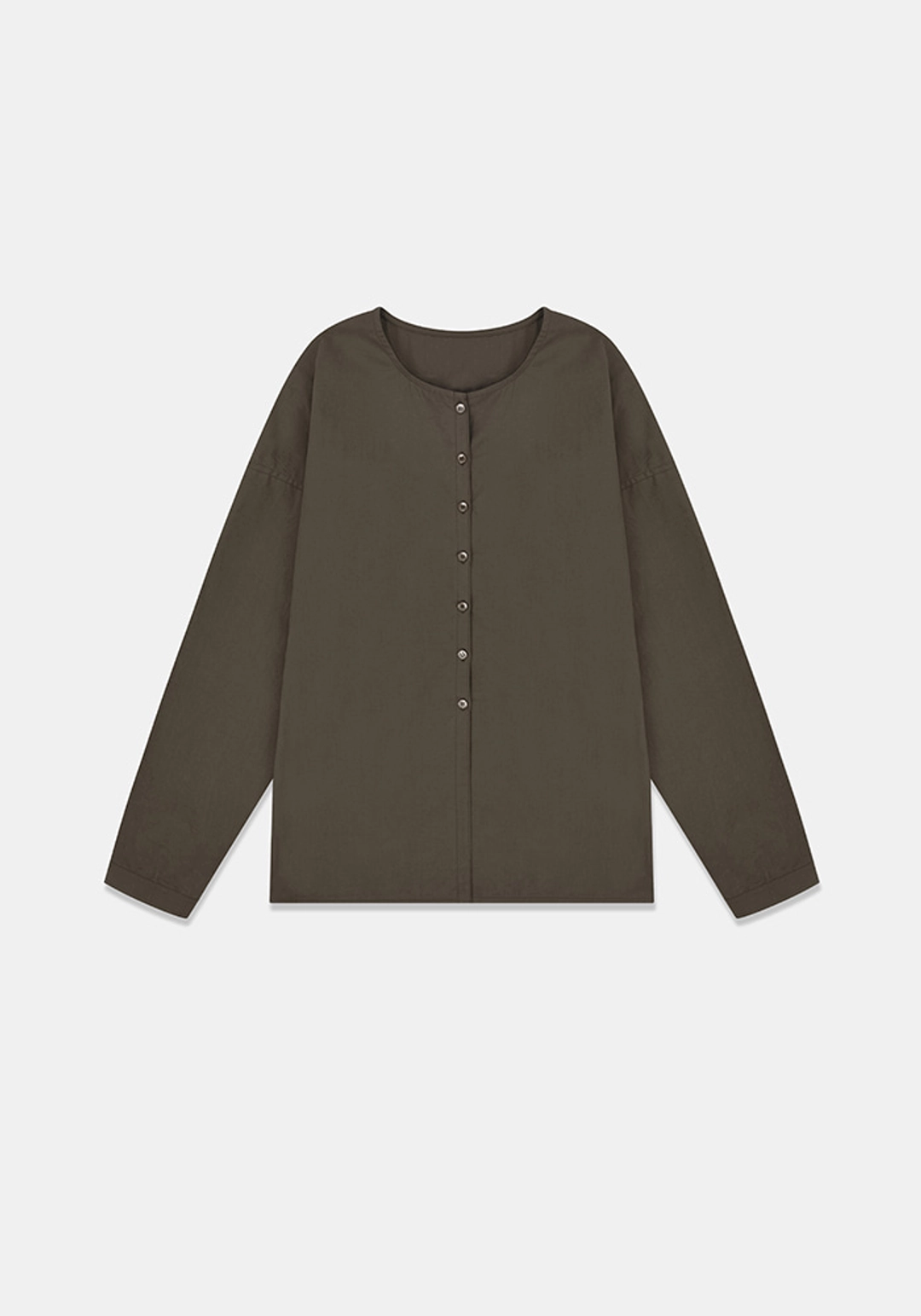 이브세이지 Cotton curve shirt (Brown) 상품 이미지 3