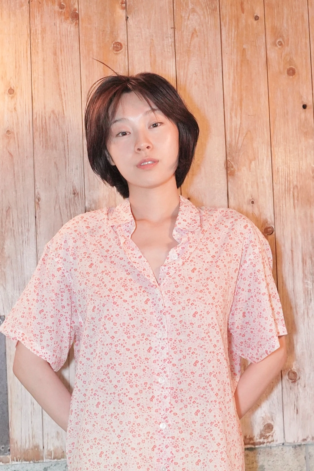 누아누 Risa Shirt_Coral 상품 이미지 1