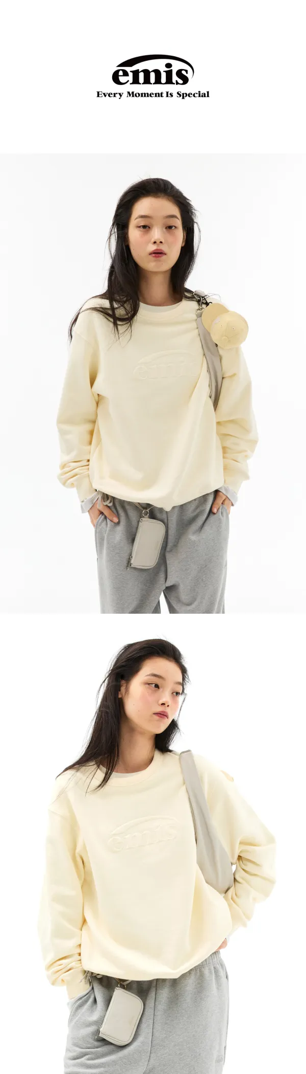TONAL ZIP CARD HOLDER-ASH BEIGE