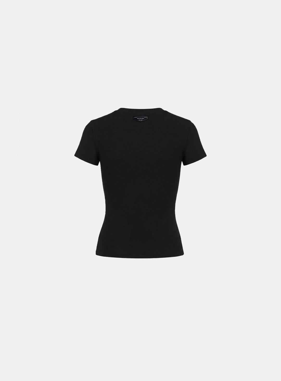 배드블러드 [w-tee26-093] Everyday Crew Neck Short Sleeve T-Shirt - Black 상품 이미지 2