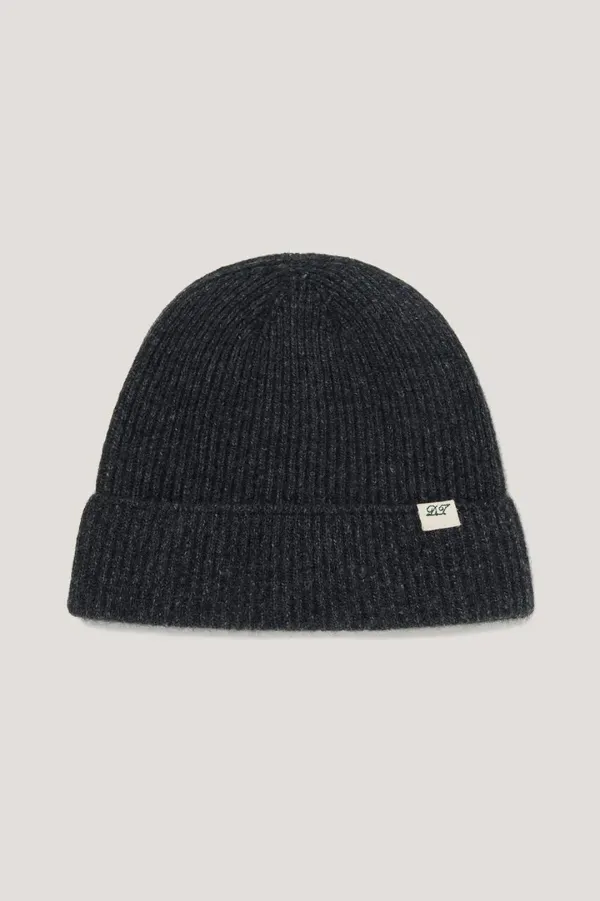 WHOLEGARMENT KNIT BEANIE DARK CHARCOAL