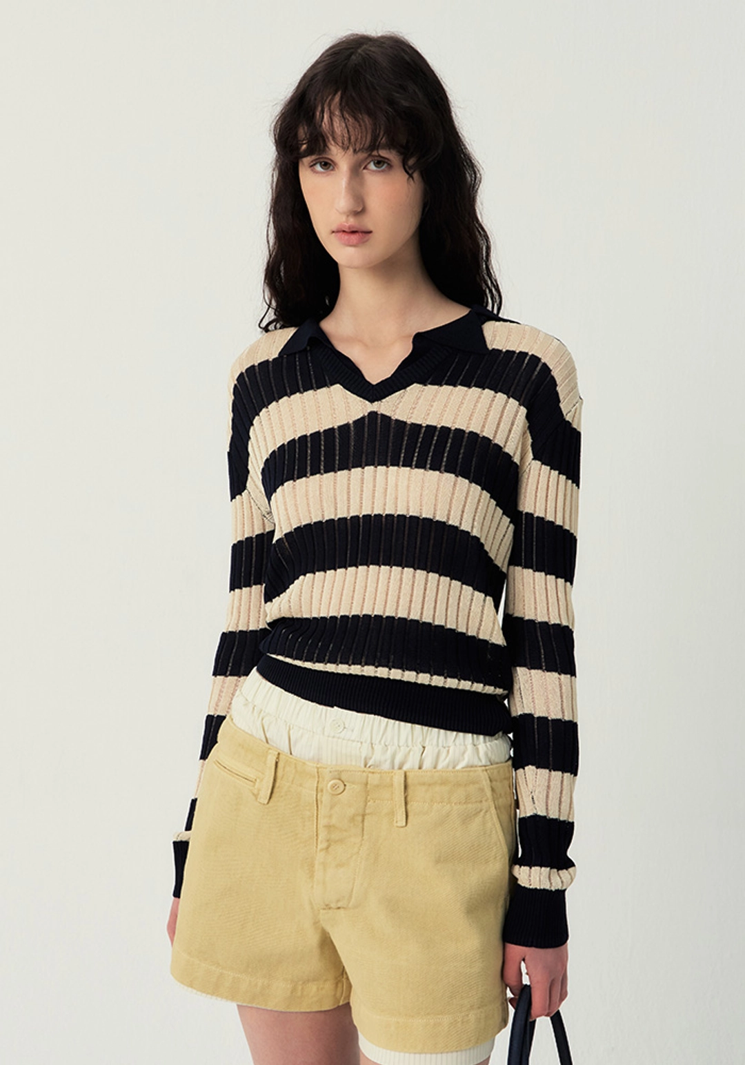 그로브 FLAVIA STRIPE COLLAR KNIT [3COLORS] 상품 이미지 2