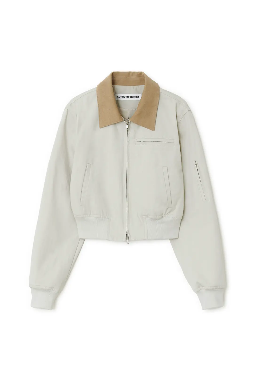 썬번프로젝트 COTTON CROP JACKET, BEIGE 상품 이미지 1