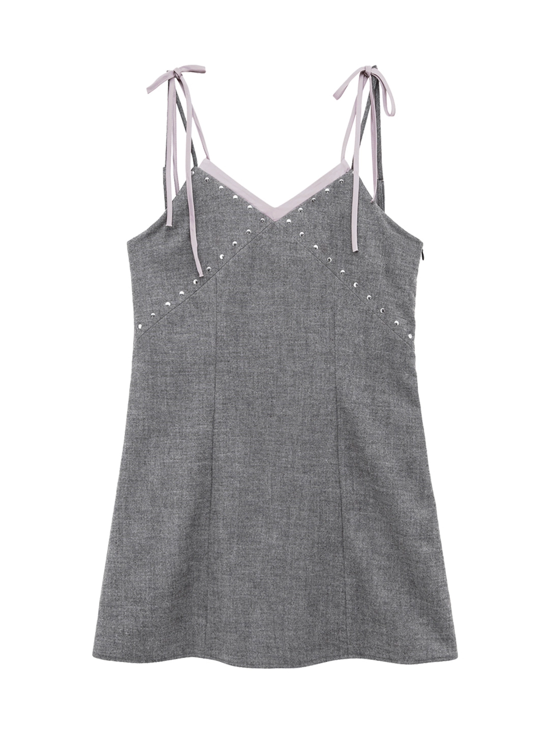 마가린핑거스 STUDS LAYERED MINI DRESS (GREY) 상품 이미지 1
