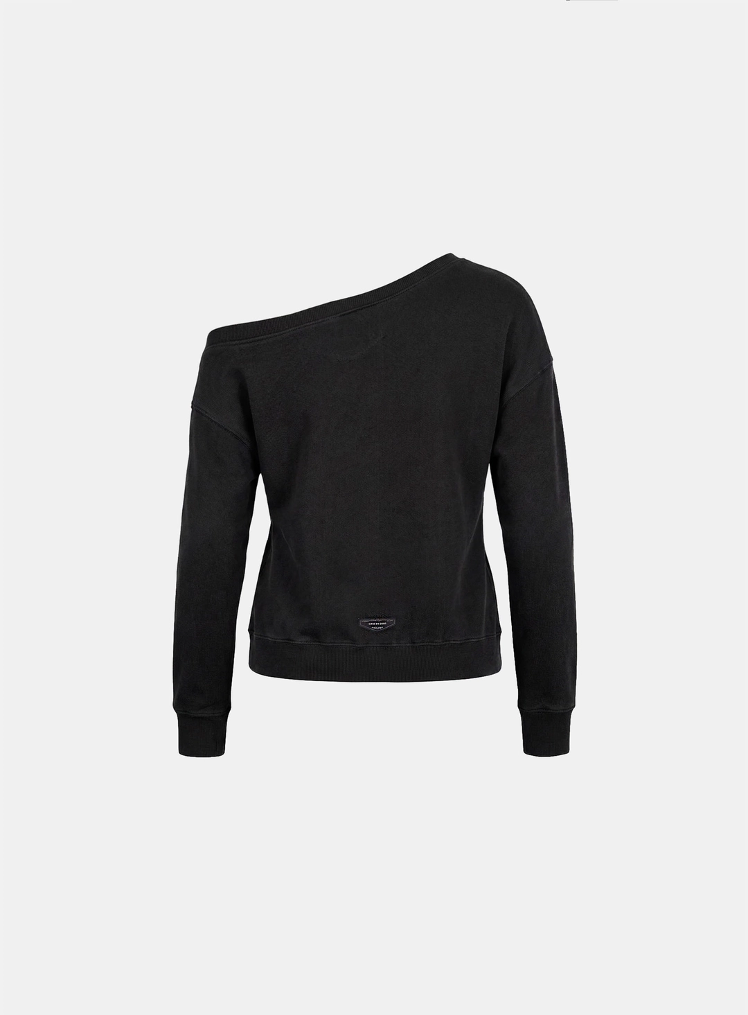 배드블러드 [w-sweatshirt26-008] BS Soft Terry Off-the-Shoulder Sweatshirt - Black 상품 이미지 2
