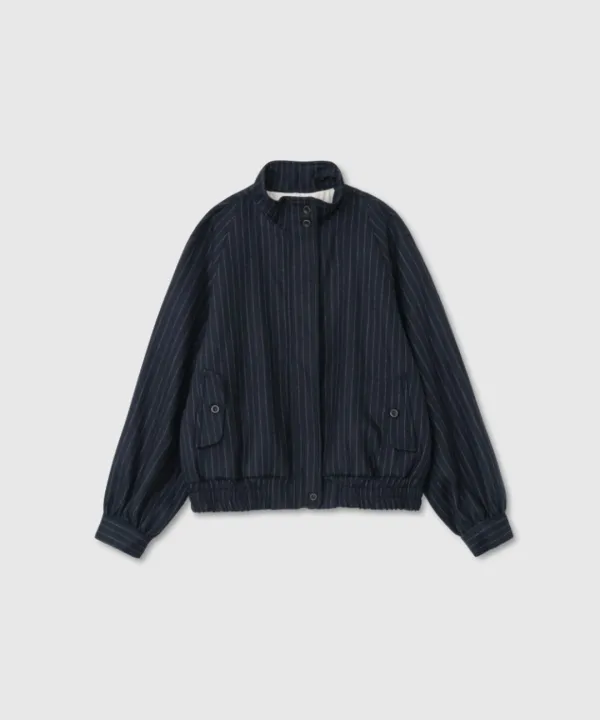 Mari wool bomber jacket (Navy)