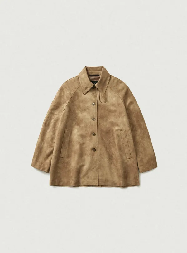 Leto Suede Half Jacket_Camel