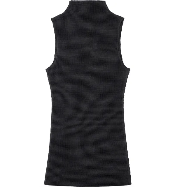 Pleated mini dress (Black)