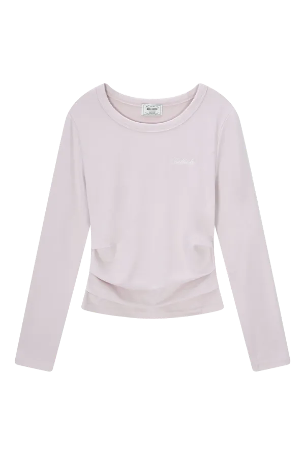 Pintuck logo tee