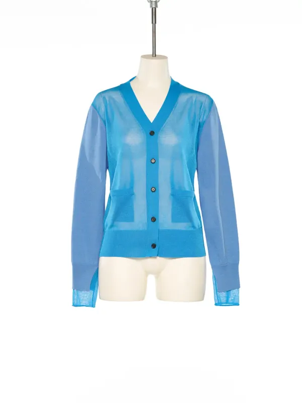 PS25 BLUE POCKET CARDIGAN