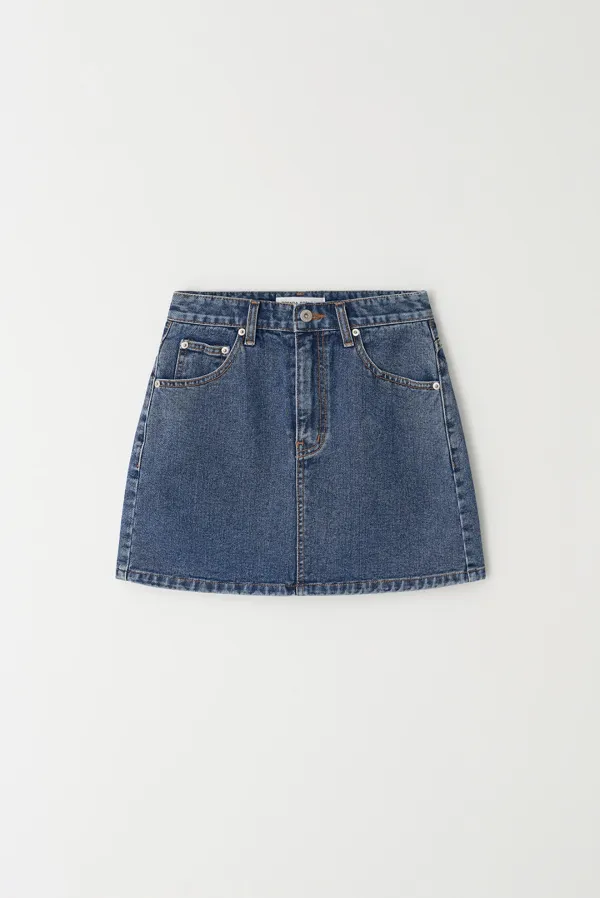 becky denim skirt - blue