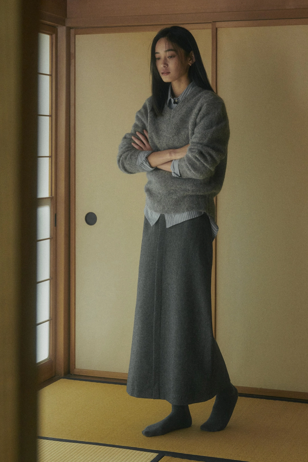 세이지먼트 TOMI PENCIL SKIRT_GRAY 상품 이미지 2