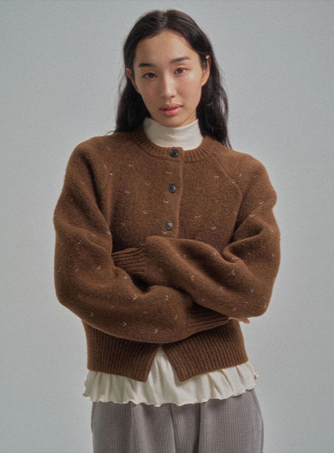 망고매니플리즈 DANI WOOL CARDIGAN_BROWN 상품 이미지 2