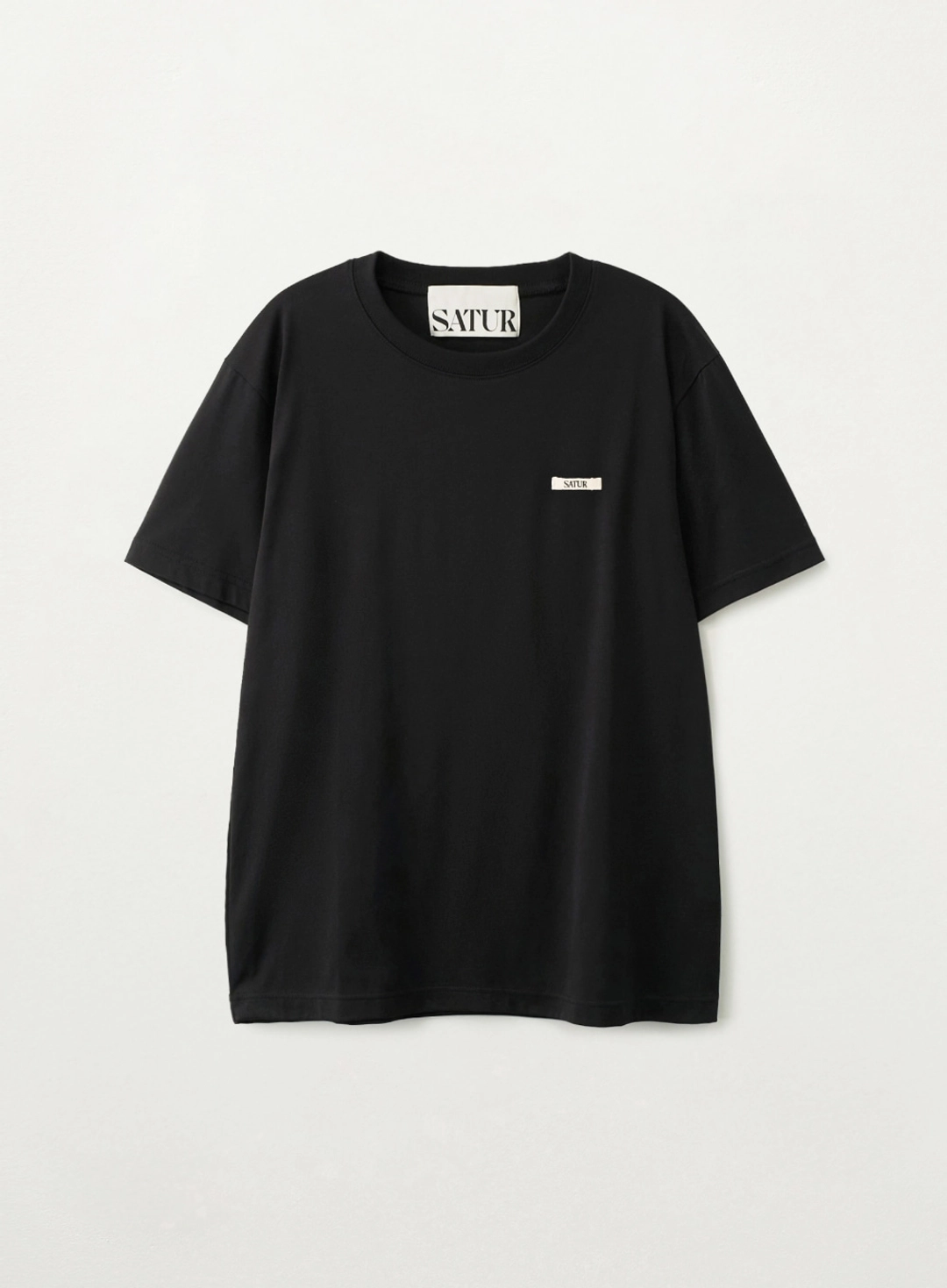 세터 Supima Basic Crewneck T-Shirt - Black 상품 이미지 1