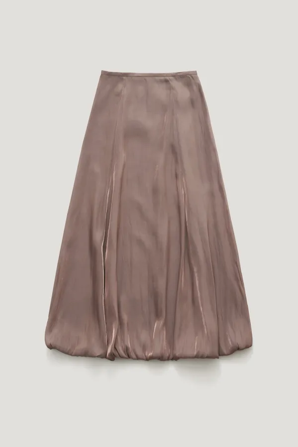 GLOSSY BUBBLE SKIRT_MOCHA MOUSSE / ₩154,000