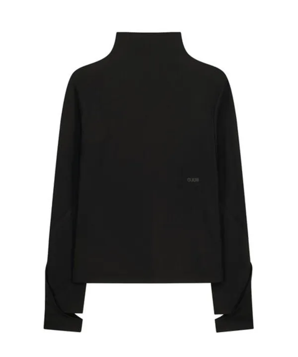 Mock Neck Tee / Black