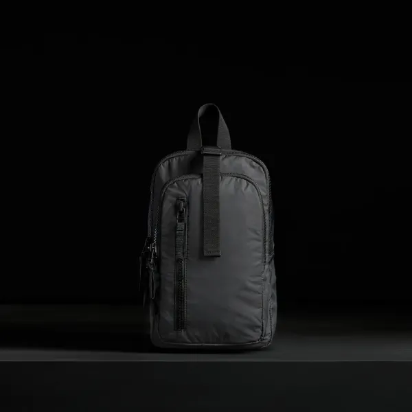 Mini Zip Backpack - Black