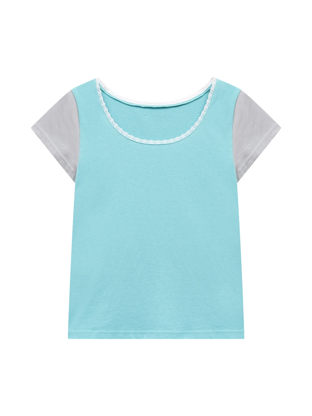 마가린핑거스 LACE COLOR POINT T-SHIRT (BLUE) 상품 이미지 1