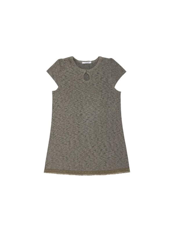 ✲6TH WEIRD DROP TOP DRESS KHAKI CHARCOAL