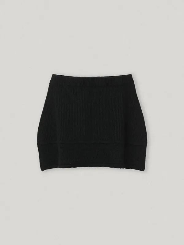 Liriope Knit Skirt Black (2nd)