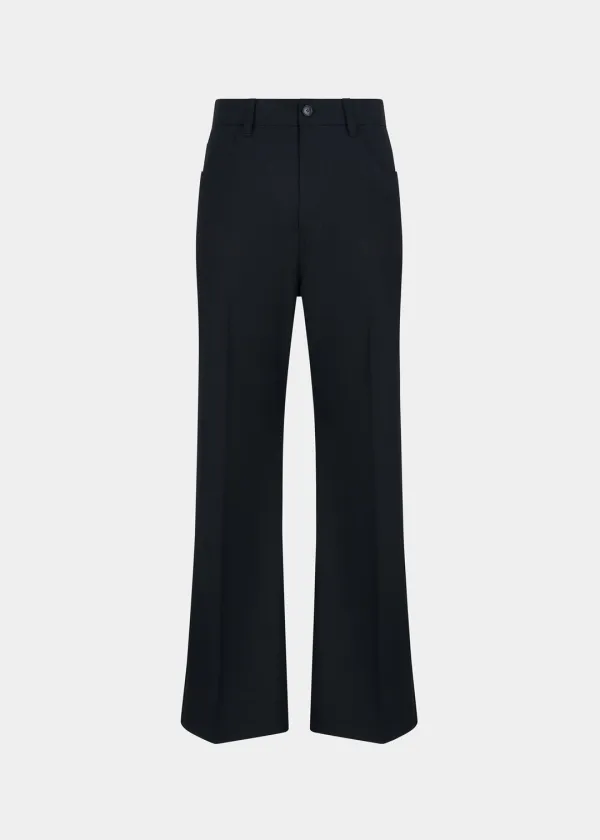 TAILORED FLARED PANTS - BLACK