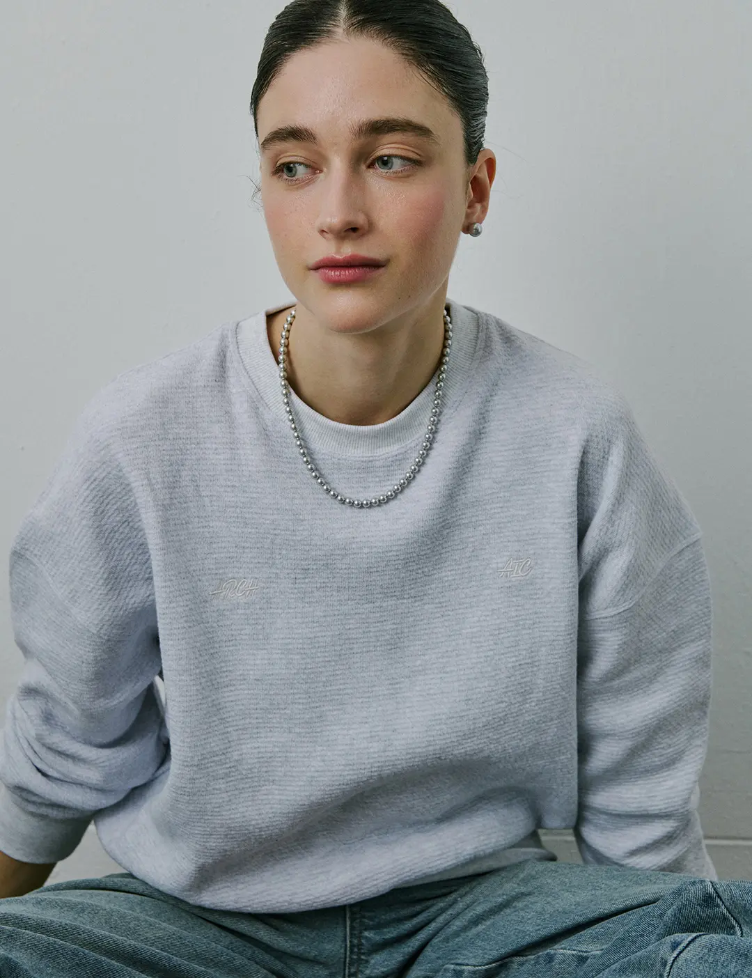 에뜨리브 Light Grey Pearl Necklaces 상품 이미지 2
