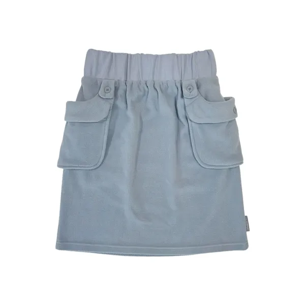 24-005 FLEECE POCKET SKIRT (PALE BLUE)
