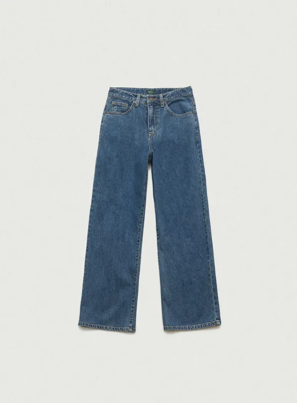 Katie Wide-Leg Denim Pants