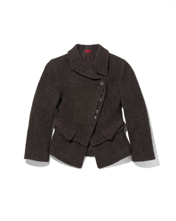 TILTED WOOL BLAZER_CHARCOAL BROWN