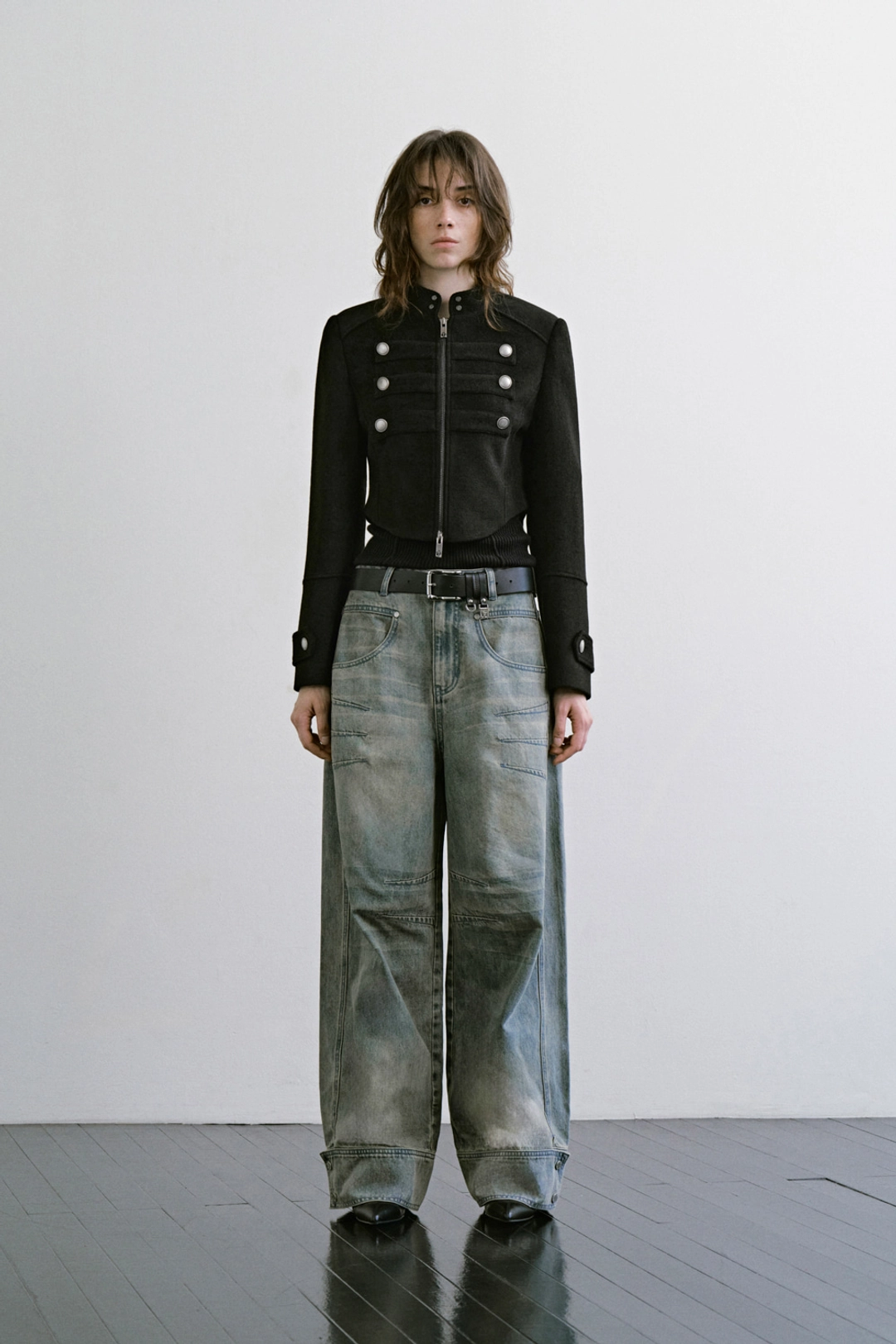 트리밍버드 Crop Band Jacket [ Black ] 상품 이미지 2