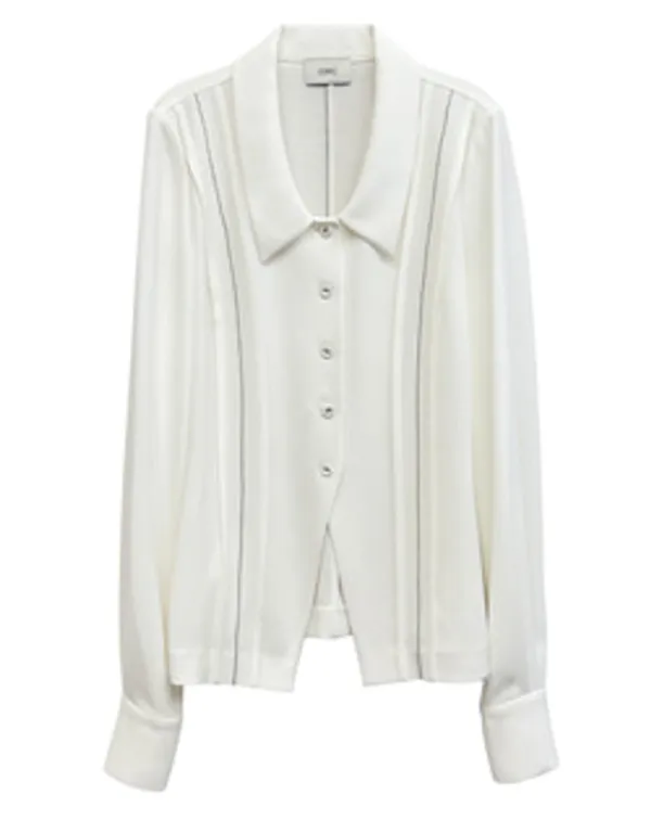 VILAMOURA GEORGETTE CREPE LONG SLEEVE SHIRT