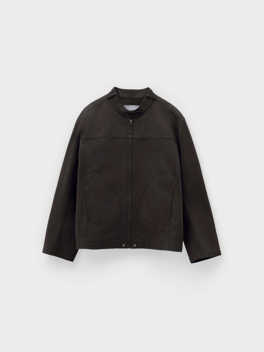 로우클래식 Washed Cotton Biker Jacket_Charcoal 상품 이미지 1
