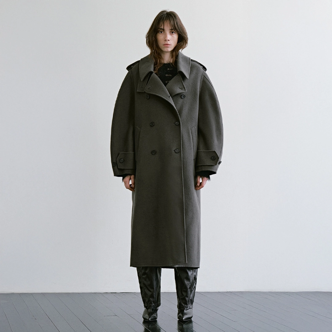 트리밍버드 Volume-sleeve Handmade Coat [ Khaki ] 상품 이미지 2