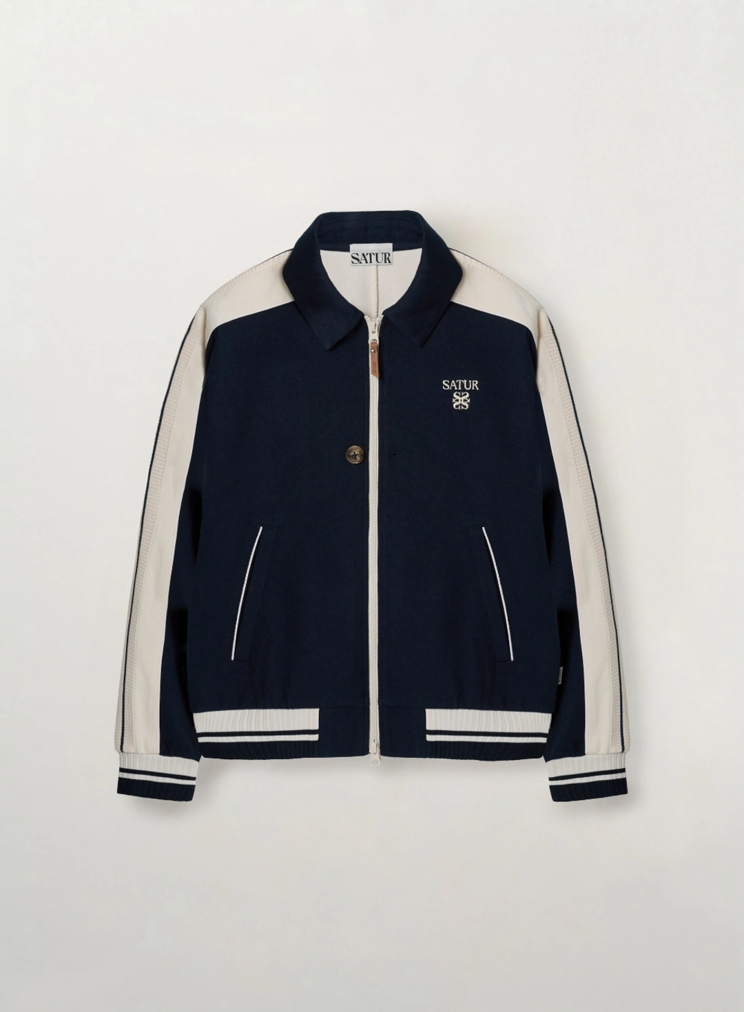 세터 (W) Lawton Lining Collar Track Zip-up Jacket - Navy 상품 이미지 1