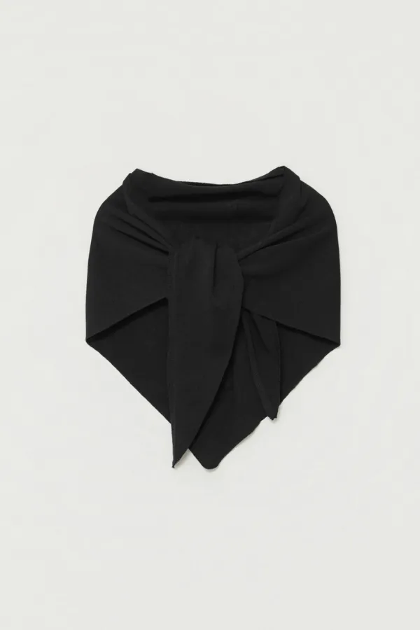 COSIA LINEN SHAWL MUFFLER_BLACK