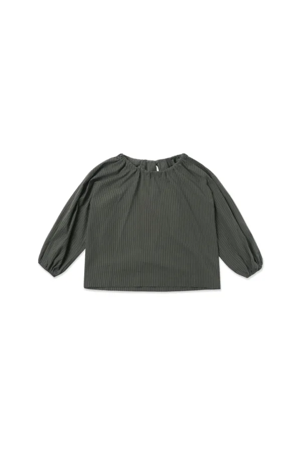 Bare stripe blouse_charcoal