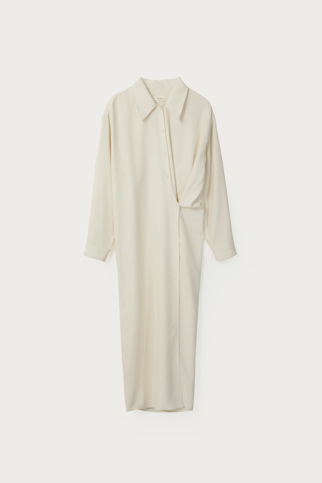 세이지먼트 BENI SHIRT WRAP LONG DRESS_CREAM 상품 이미지 1