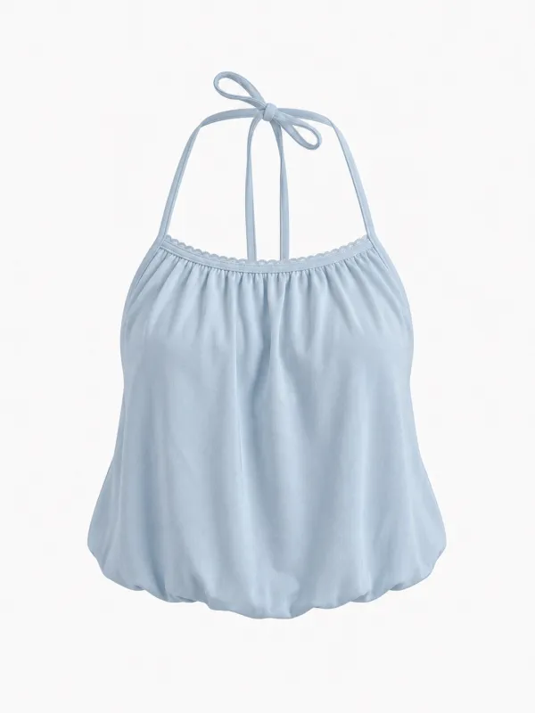 LOTUS HALTER TOP (SKY)