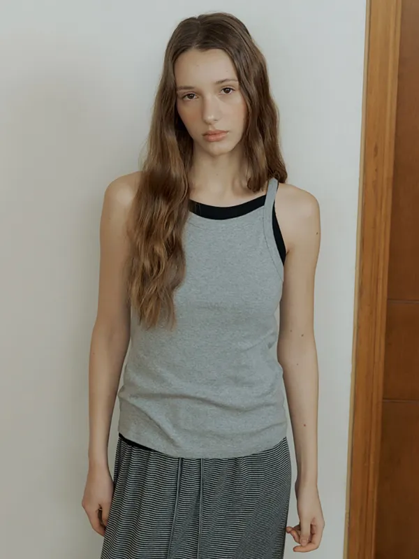 EDITION COTTON HALTER SLEEVELESS_3COLOR